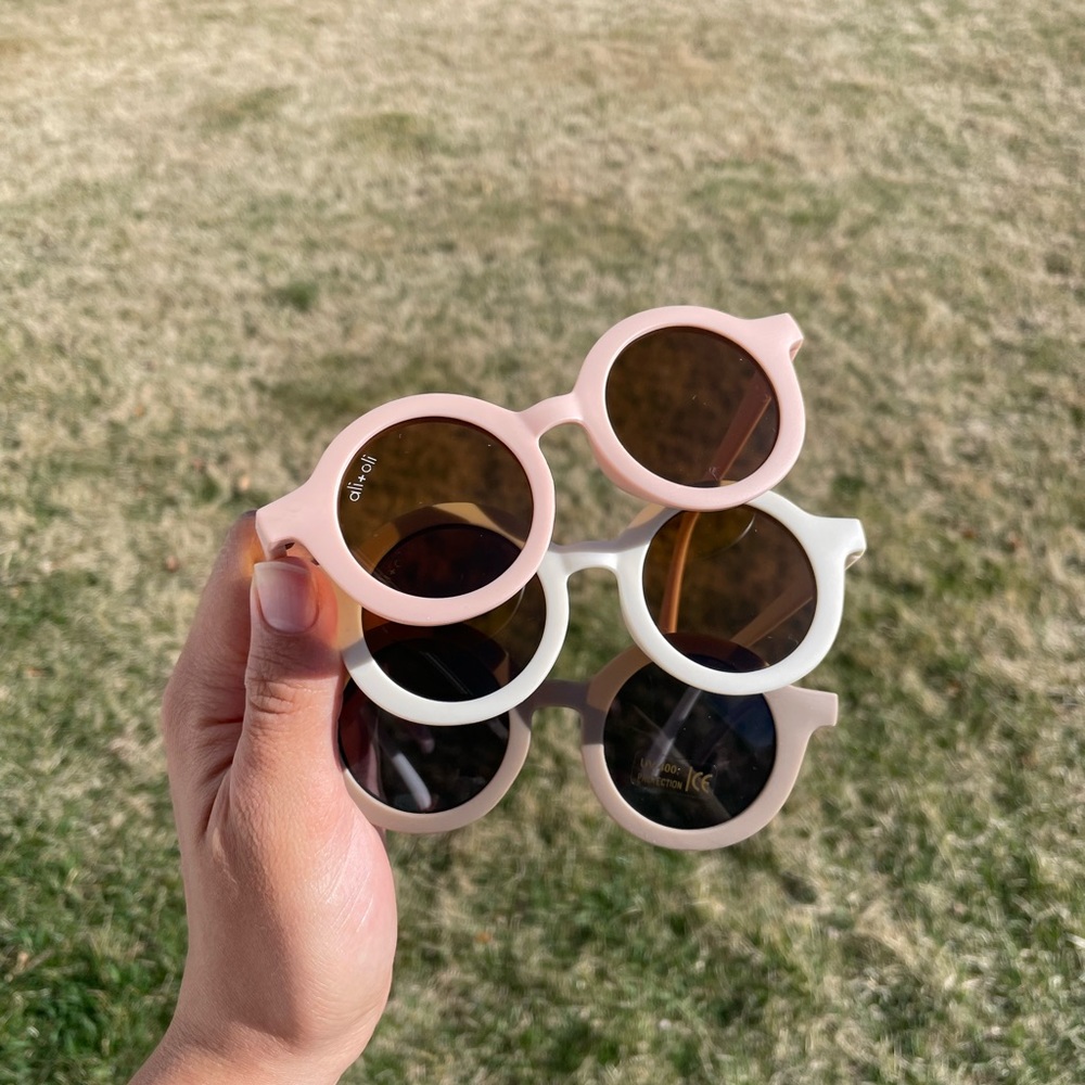 Retro white sunglasses